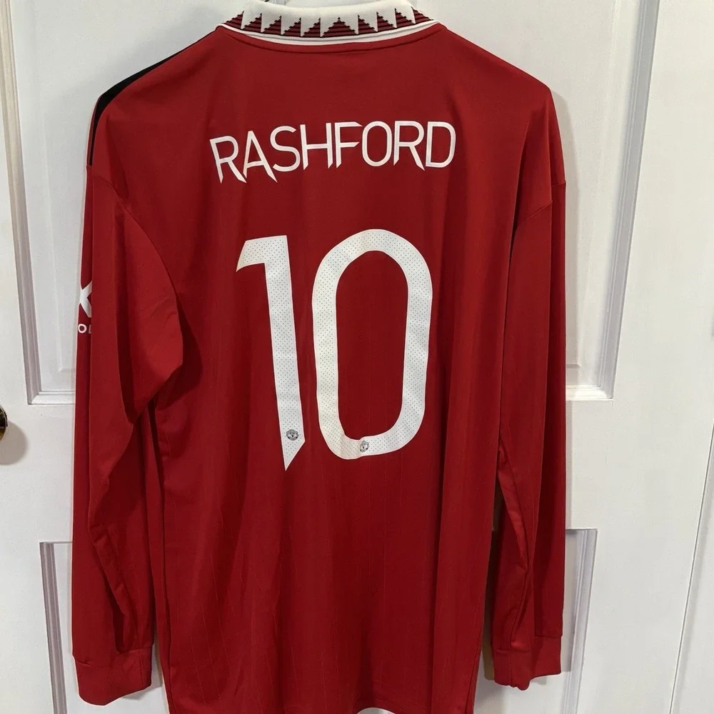RASHFORD MANCHESTER UNITED JERSEY LONG HOME FOOTBALL SOCCER SHIRT ADIDAS‎ MEN XL
